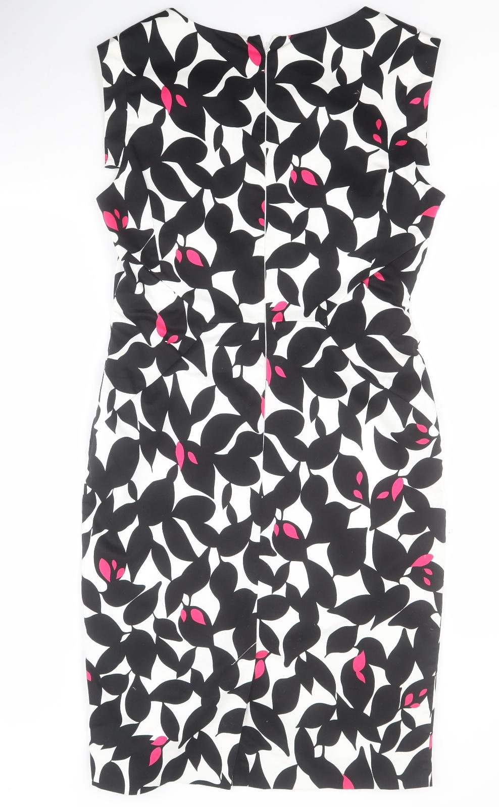 Gerard Womens Black  Polyester Pencil Dress  Size 14  Scoop Neck Zip