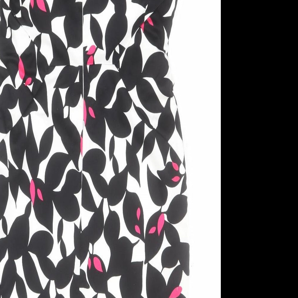Gerard Womens Black  Polyester Pencil Dress  Size 14  Scoop Neck Zip