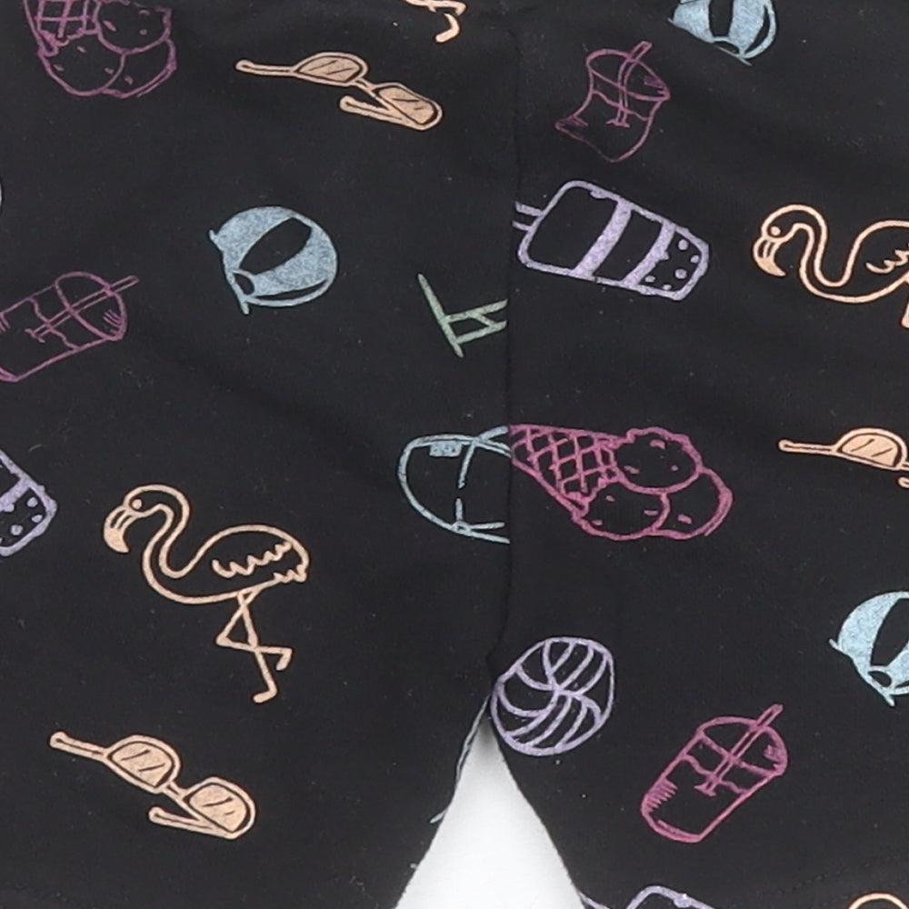 Primark Boys Black  Cotton Sweat Shorts Size 3-4 Years  Regular Drawstring