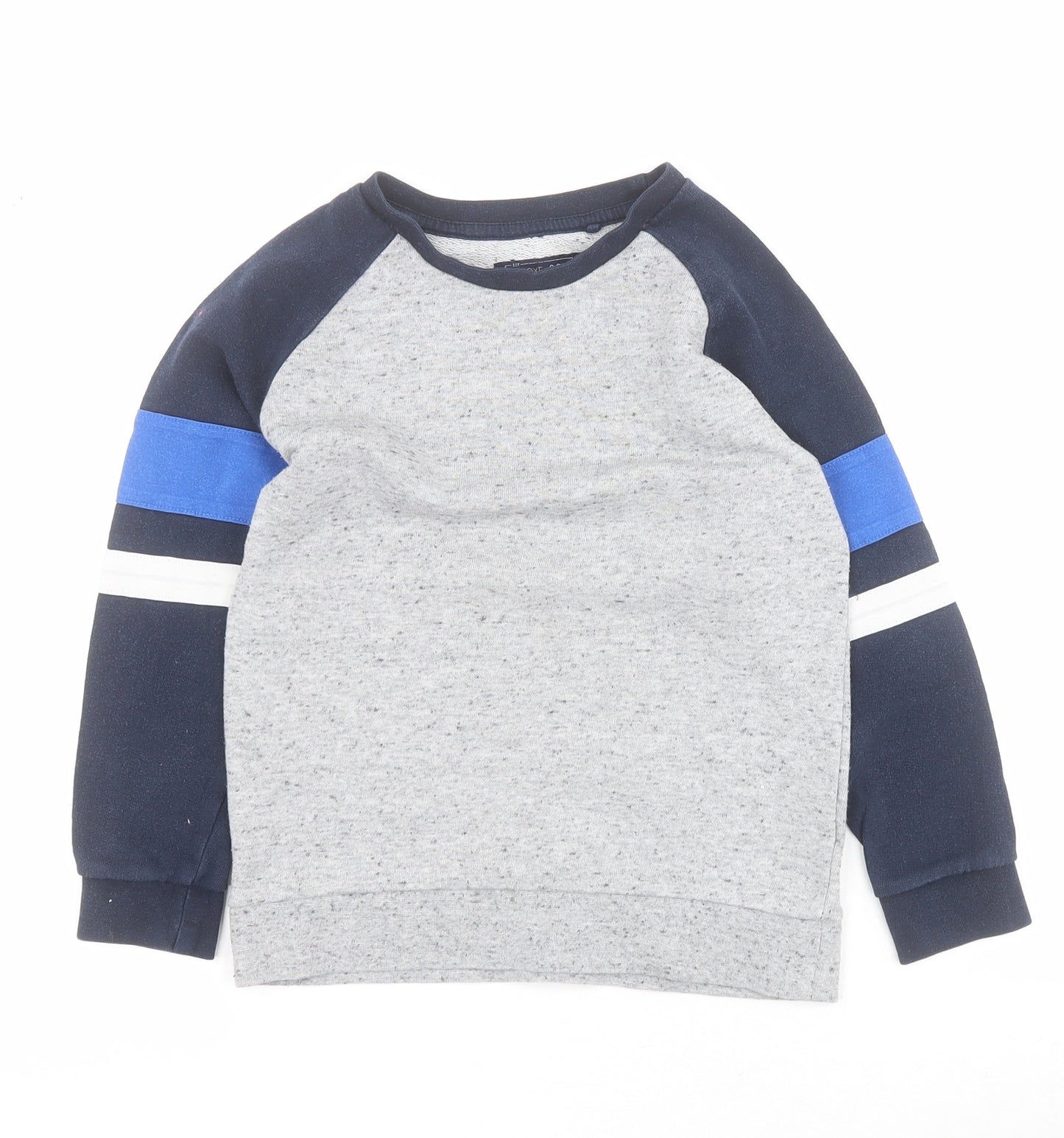 NEXT Boys Green Colourblock Cotton Pullover Sweatshirt Size 6 Years  Pullover