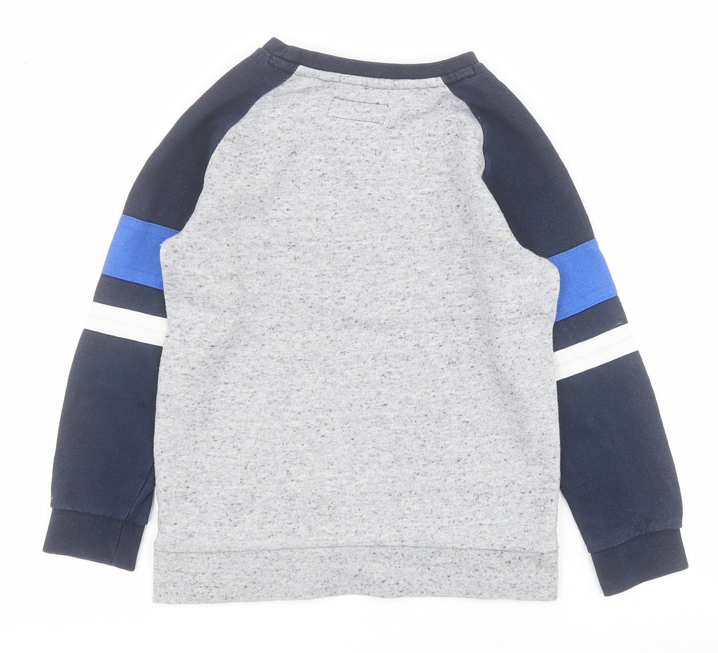 NEXT Boys Green Colourblock Cotton Pullover Sweatshirt Size 6 Years  Pullover