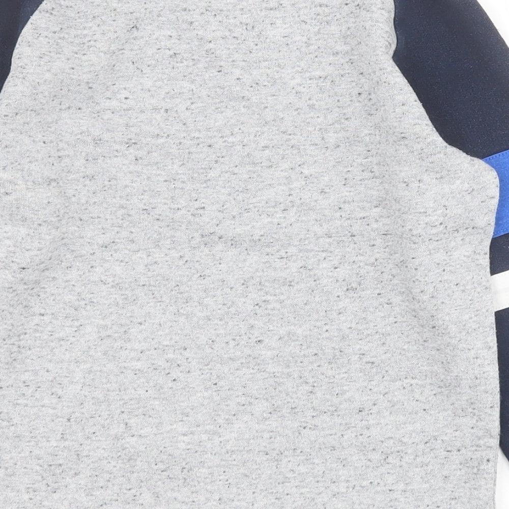 NEXT Boys Green Colourblock Cotton Pullover Sweatshirt Size 6 Years  Pullover