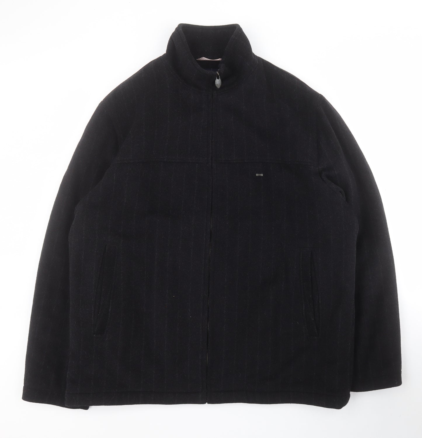 Eden Park Mens Black Striped  Jacket Coat Size XL  Zip