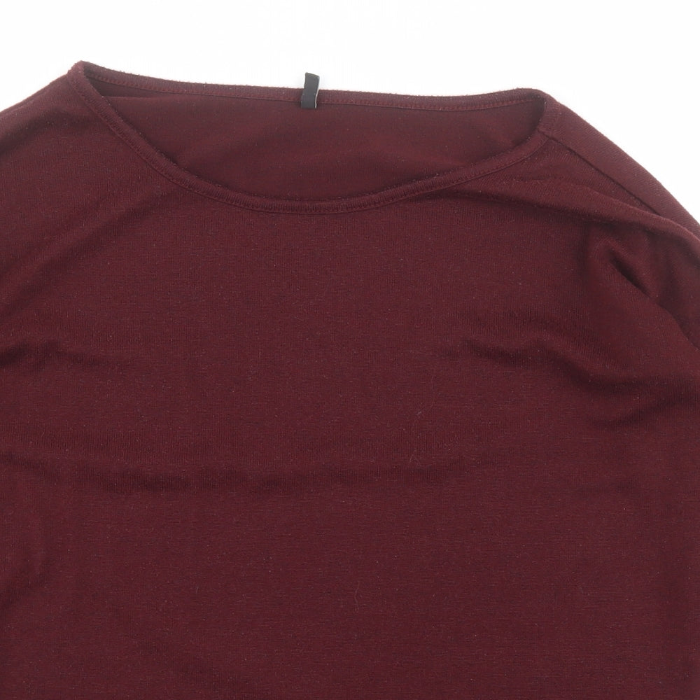 Only Womens Red Roll Neck  Polyester Pullover Jumper Size XS