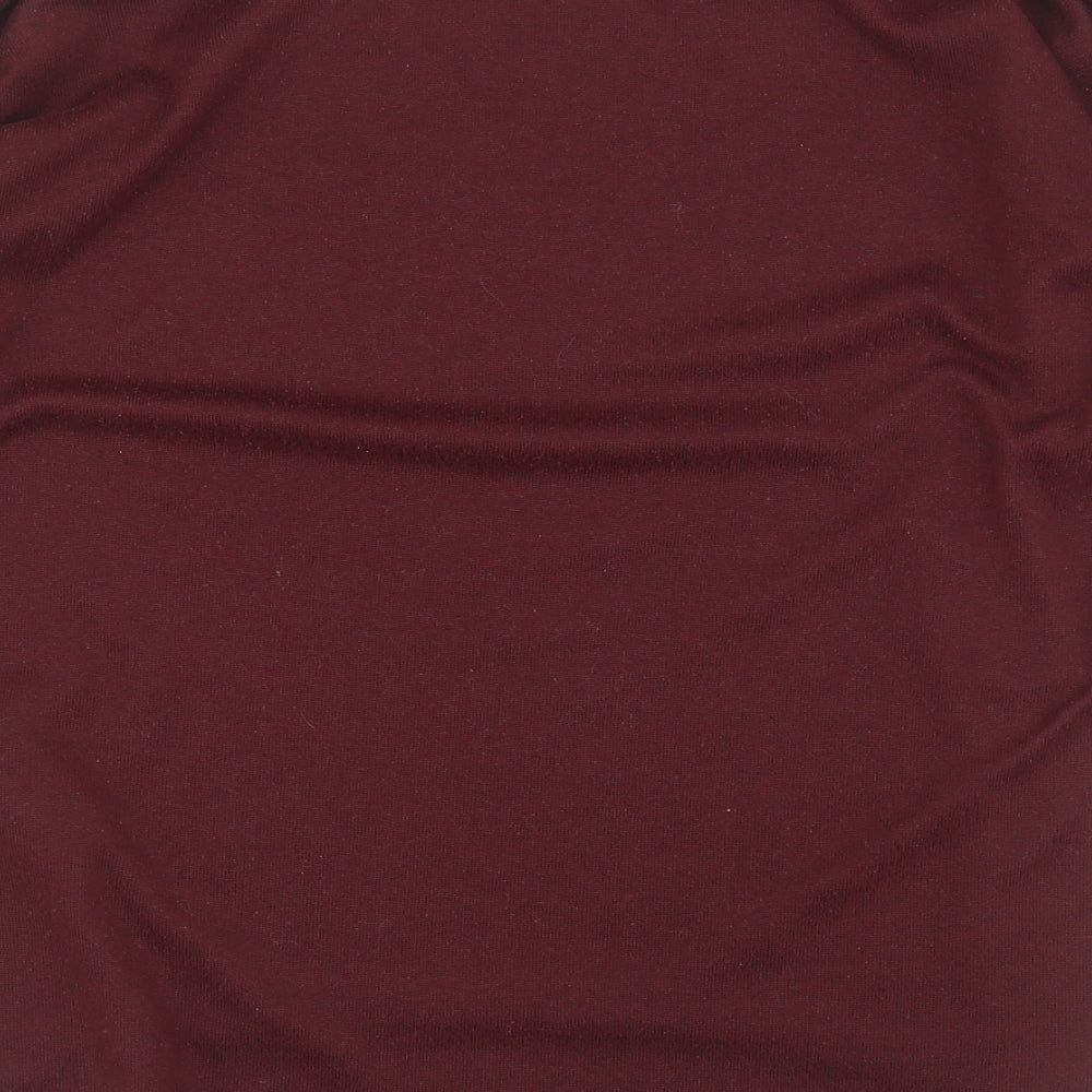 Only Womens Red Roll Neck  Polyester Pullover Jumper Size XS