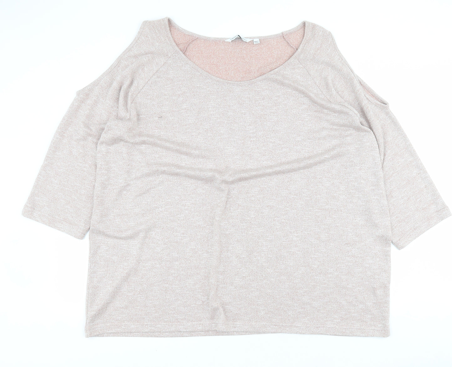 Capsule Womens Pink  Polyester Blend Basic T-Shirt Size 28 Round Neck - Cut out sleeve