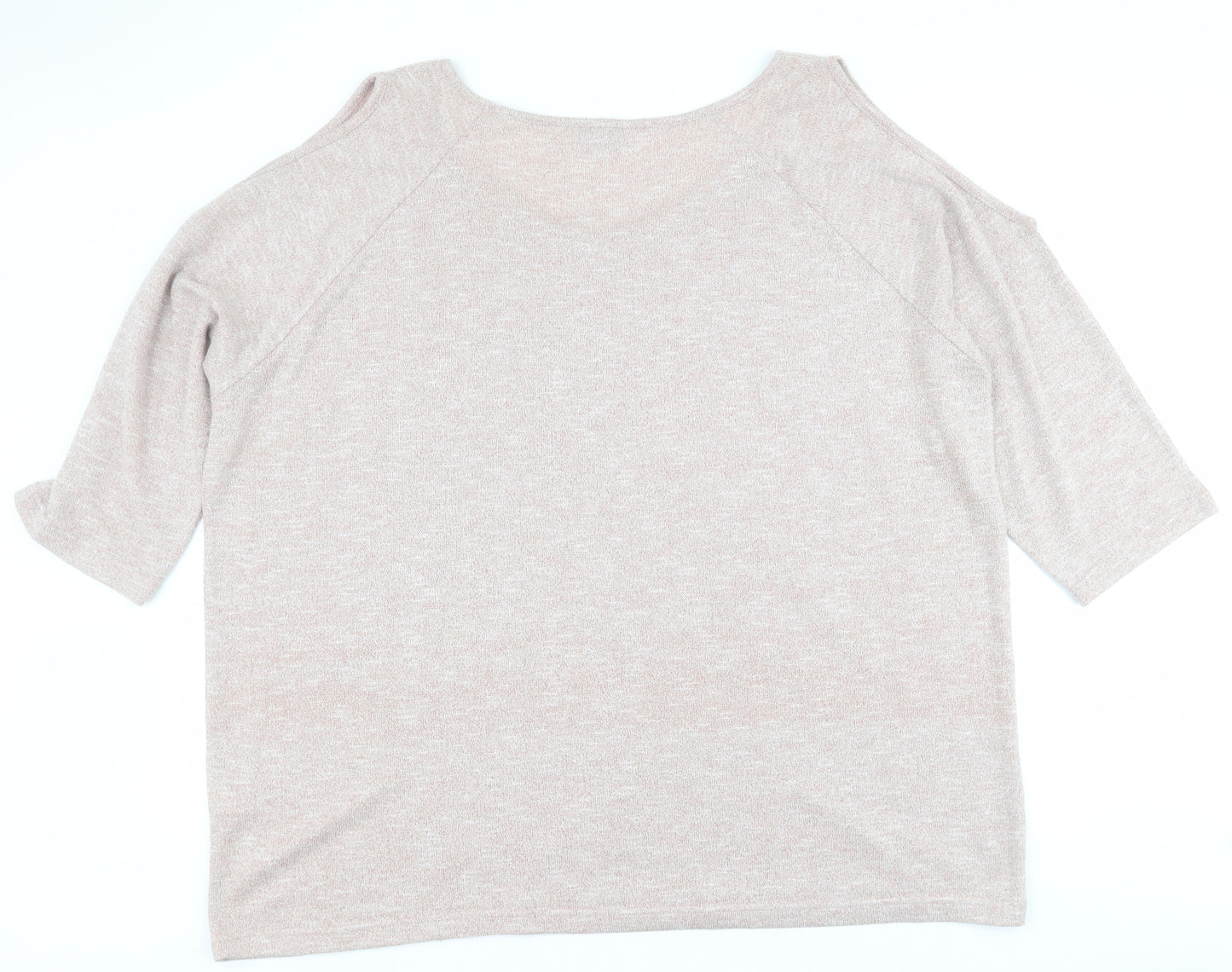 Capsule Womens Pink  Polyester Blend Basic T-Shirt Size 28 Round Neck - Cut out sleeve