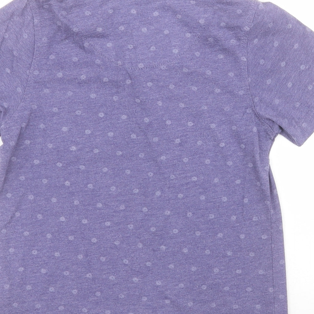 George Boys Purple  Polyester Basic Dress Shirt Size 6-7 Years Collared Button