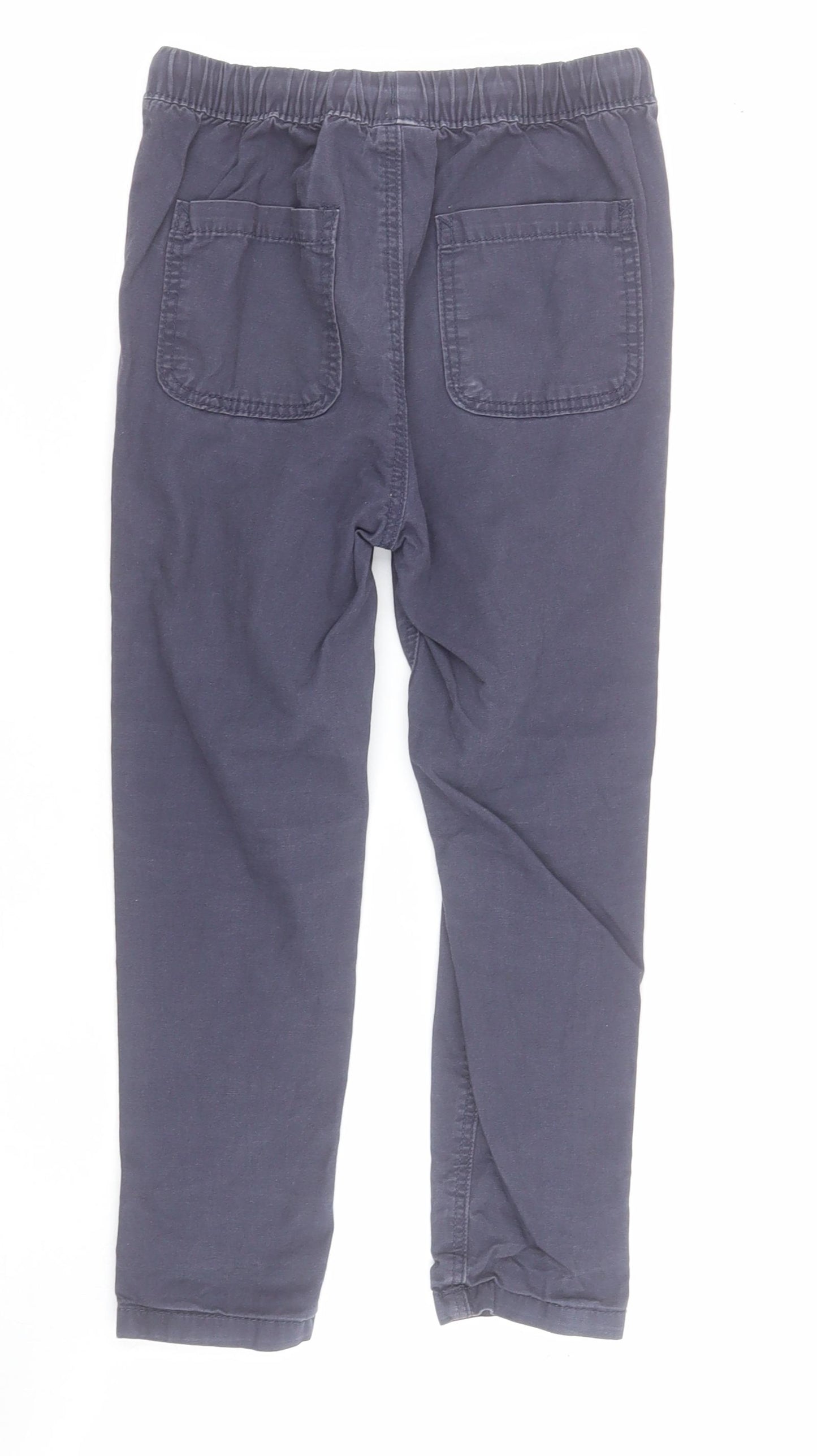 George Boys Blue  Cotton Jogger Trousers Size 4-5 Years  Regular Drawstring