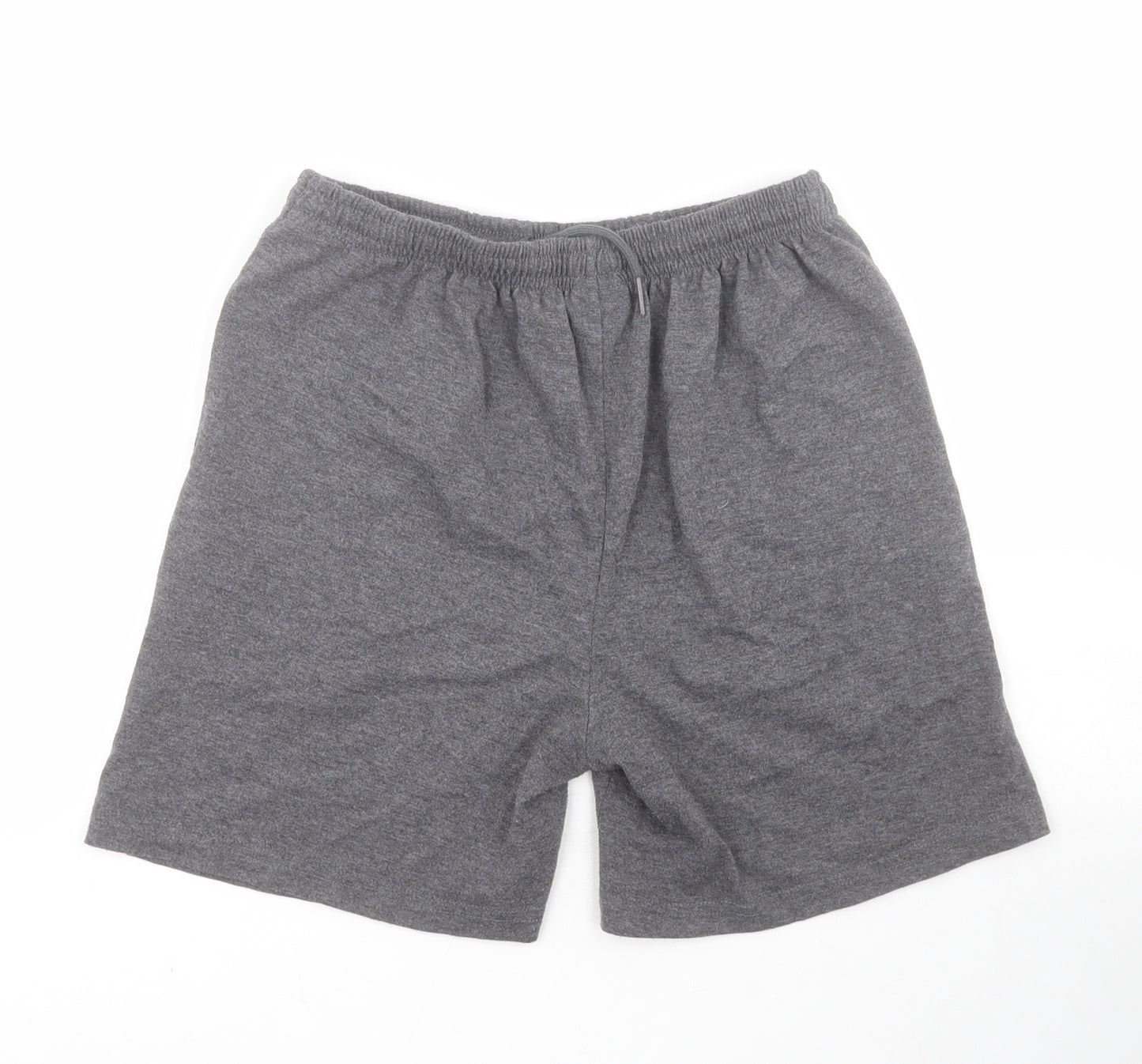 Slazenger Boys Grey  Polyester Sweat Shorts Size 13 Years  Regular Drawstring - Logo