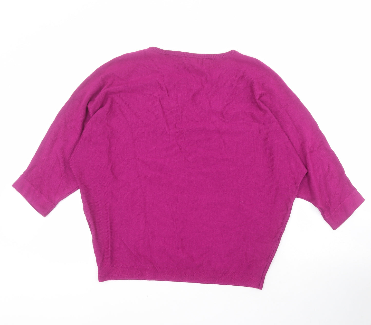 Paramour Womens Purple Round Neck  Viscose Pullover Jumper Size S