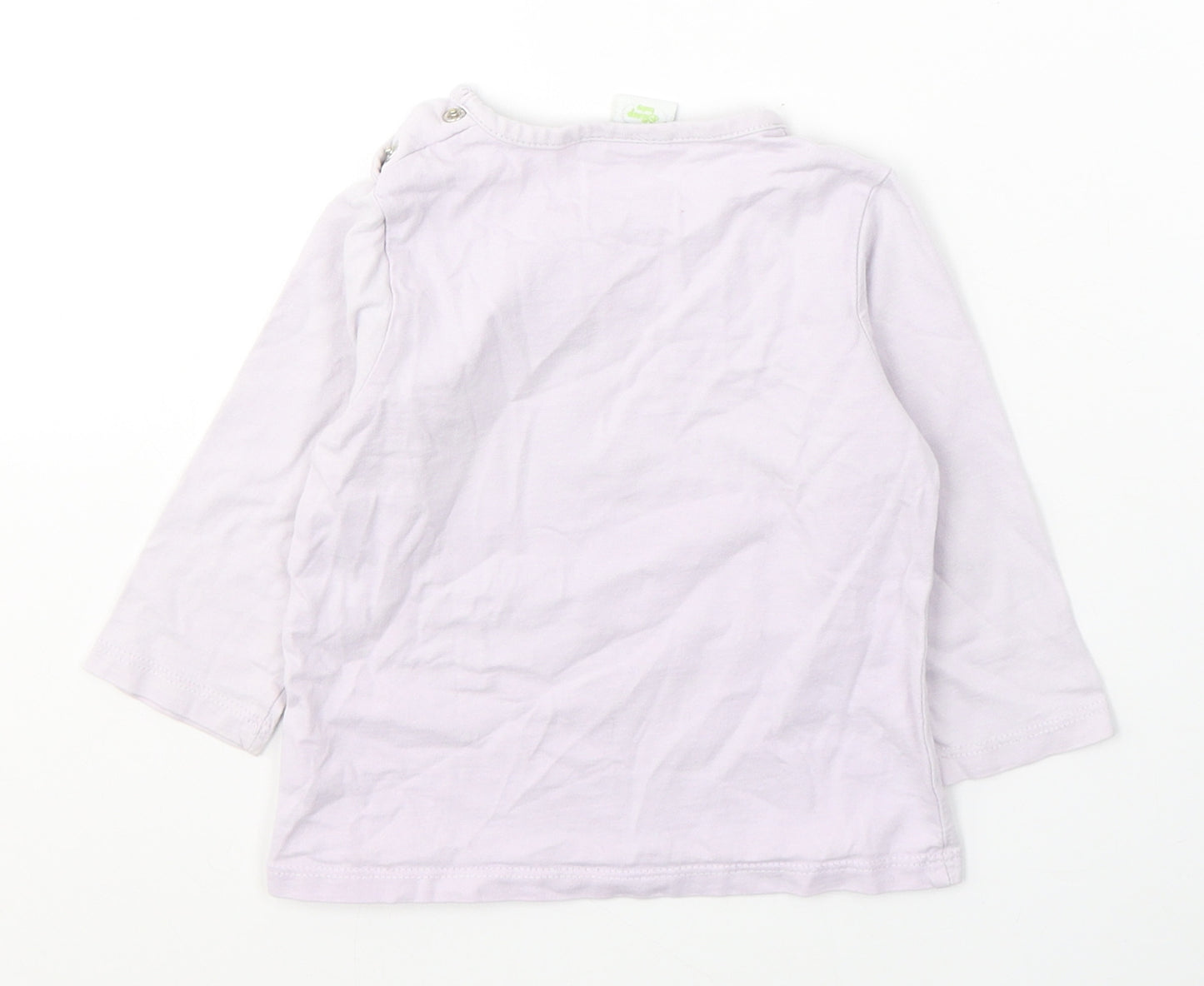 Disney Baby Girls Purple  Cotton Pullover Casual Size 18-24 Months Round Neck Button - Marie The Aristocats
