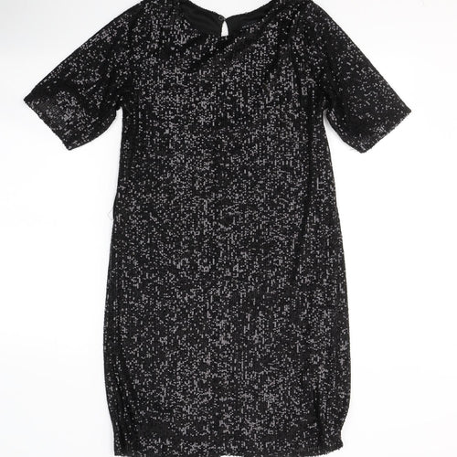 New Look Womens Black  Polyester A-Line  Size 10  Round Neck Pullover