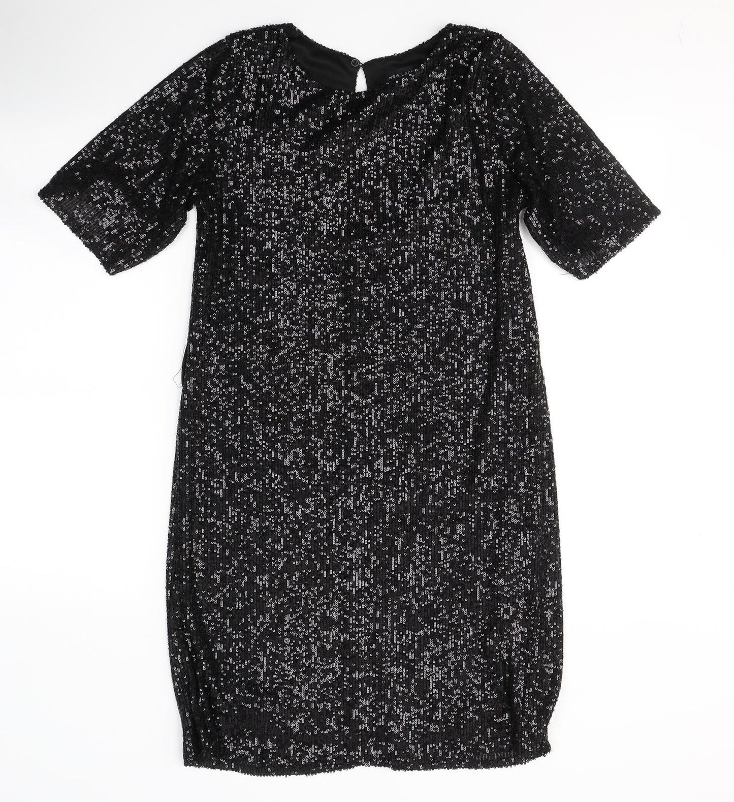 New Look Womens Black  Polyester A-Line  Size 10  Round Neck Pullover