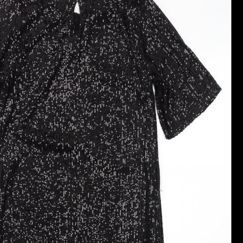New Look Womens Black  Polyester A-Line  Size 10  Round Neck Pullover