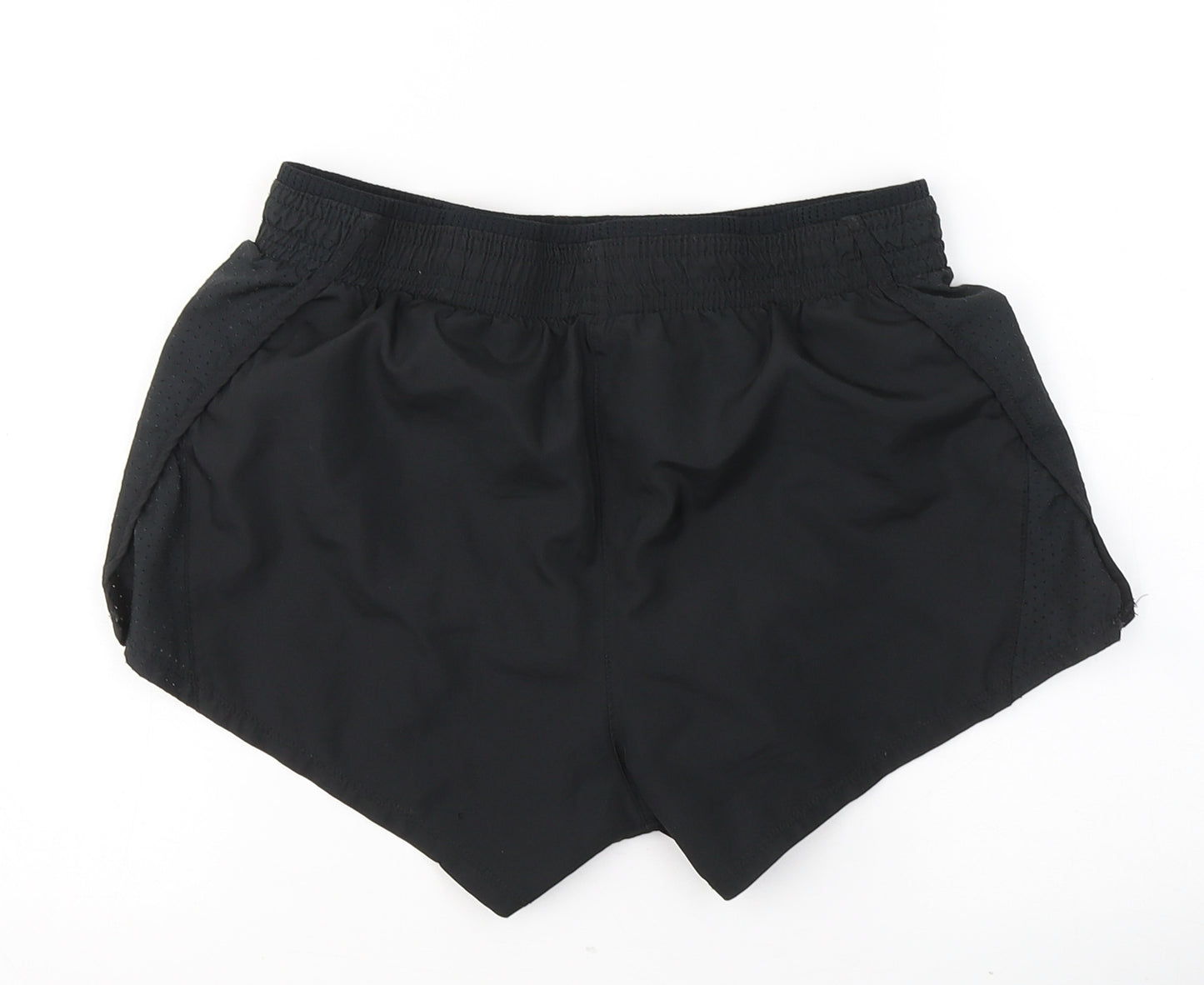 Nike Womens Black  Polyester Hot Pants Shorts Size S L3 in Regular Tie