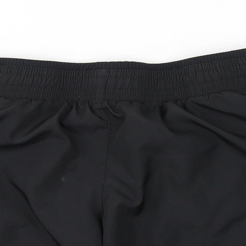 Nike Womens Black  Polyester Hot Pants Shorts Size S L3 in Regular Tie