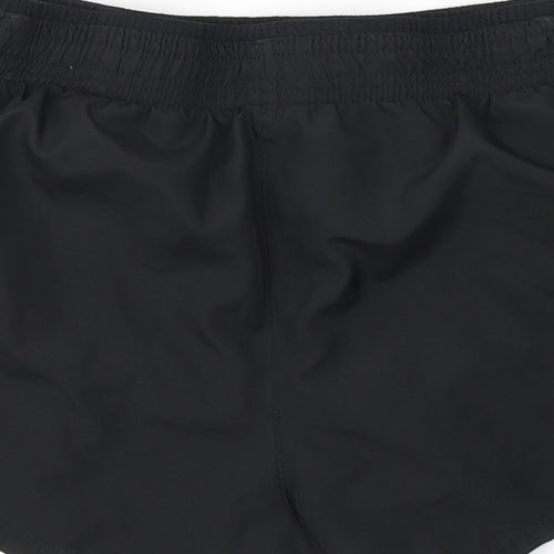 Nike Womens Black  Polyester Hot Pants Shorts Size S L3 in Regular Tie