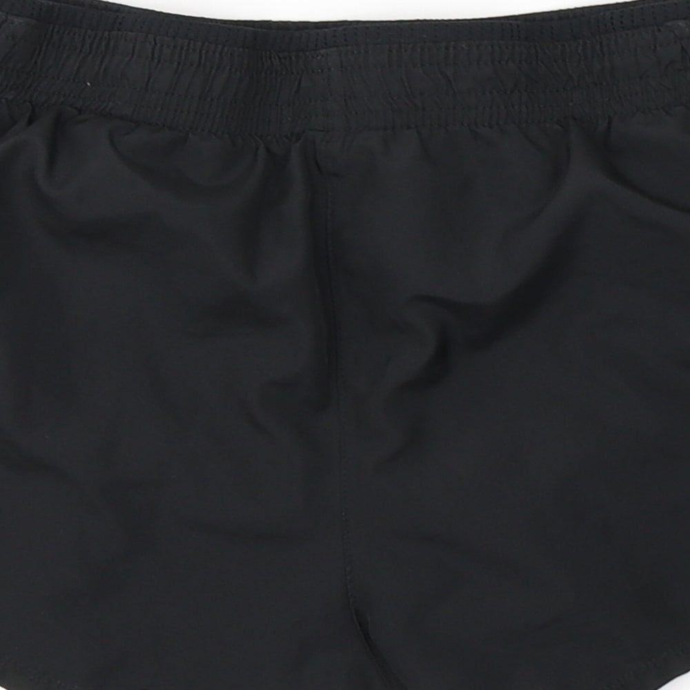 Nike Womens Black  Polyester Hot Pants Shorts Size S L3 in Regular Tie