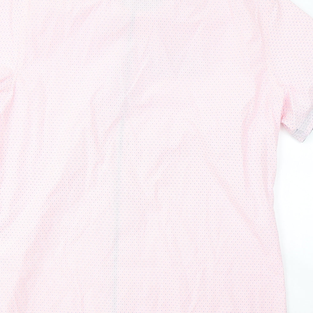 Bewley * Ritch Mens Pink Geometric Cotton  Button-Up Size 2XL Collared Button