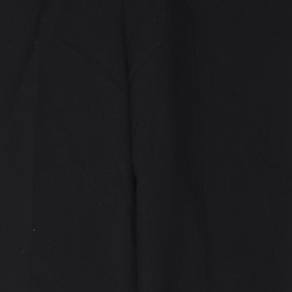Debenhams Womens Black  Polyester Trousers  Size 10 L30 in Regular Zip