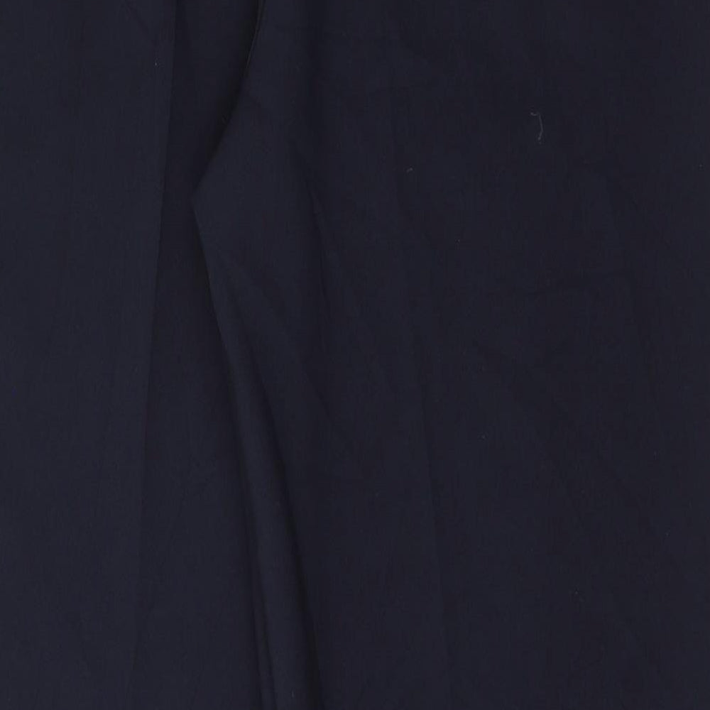 Marks and Spencer Womens Blue  Polyester Trousers  Size 16 L30 in Regular Zip