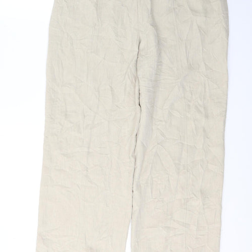 Wills Womens Beige  Acetate Trousers  Size 18 L29 in Regular Zip