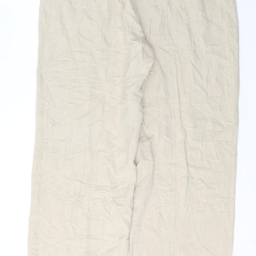 Wills Womens Beige  Acetate Trousers  Size 18 L29 in Regular Zip