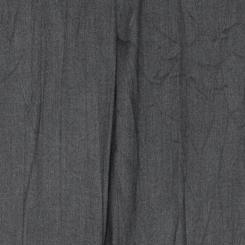 New Look Womens Grey  Polyester Trousers  Size 8 L29.5 in Regular Button