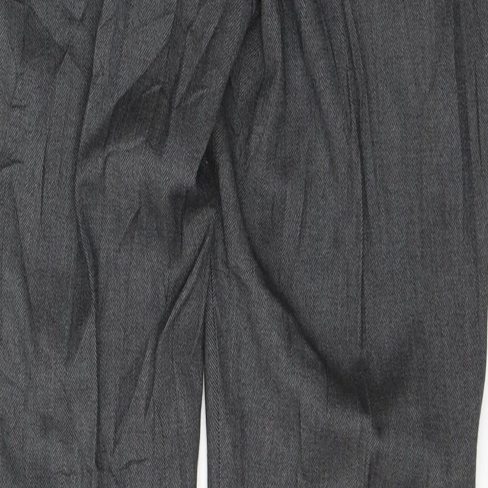 New Look Womens Grey  Polyester Trousers  Size 8 L29.5 in Regular Button