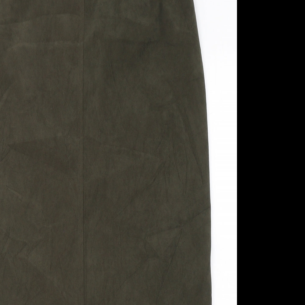 C.M.D Womens Green  Polyester Maxi Skirt Size 16   Zip