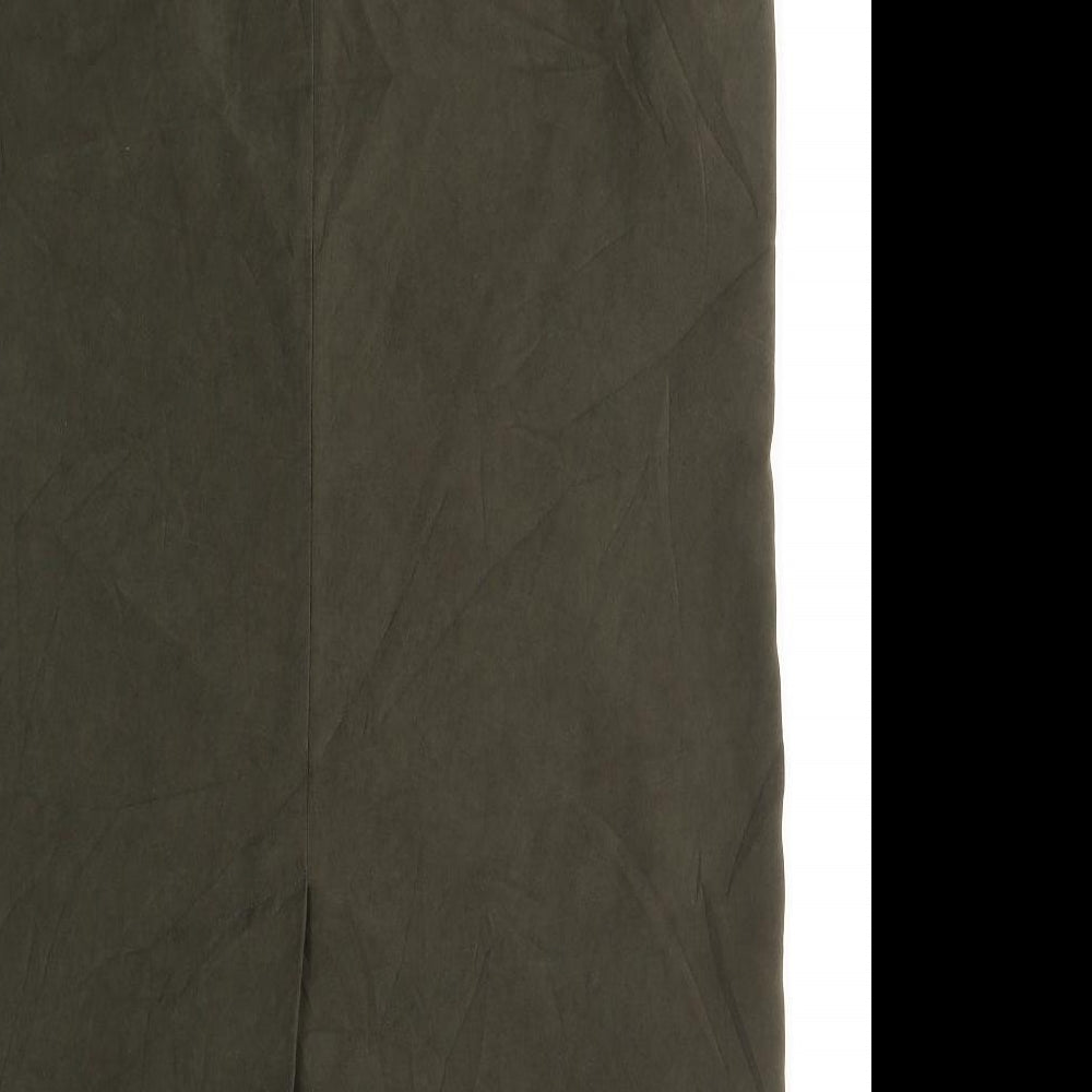 C.M.D Womens Green  Polyester Maxi Skirt Size 16   Zip