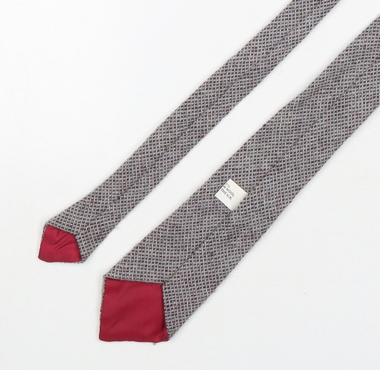 Preworn Mens Multicoloured Plaids & Checks Wool Pointed Tie One Size