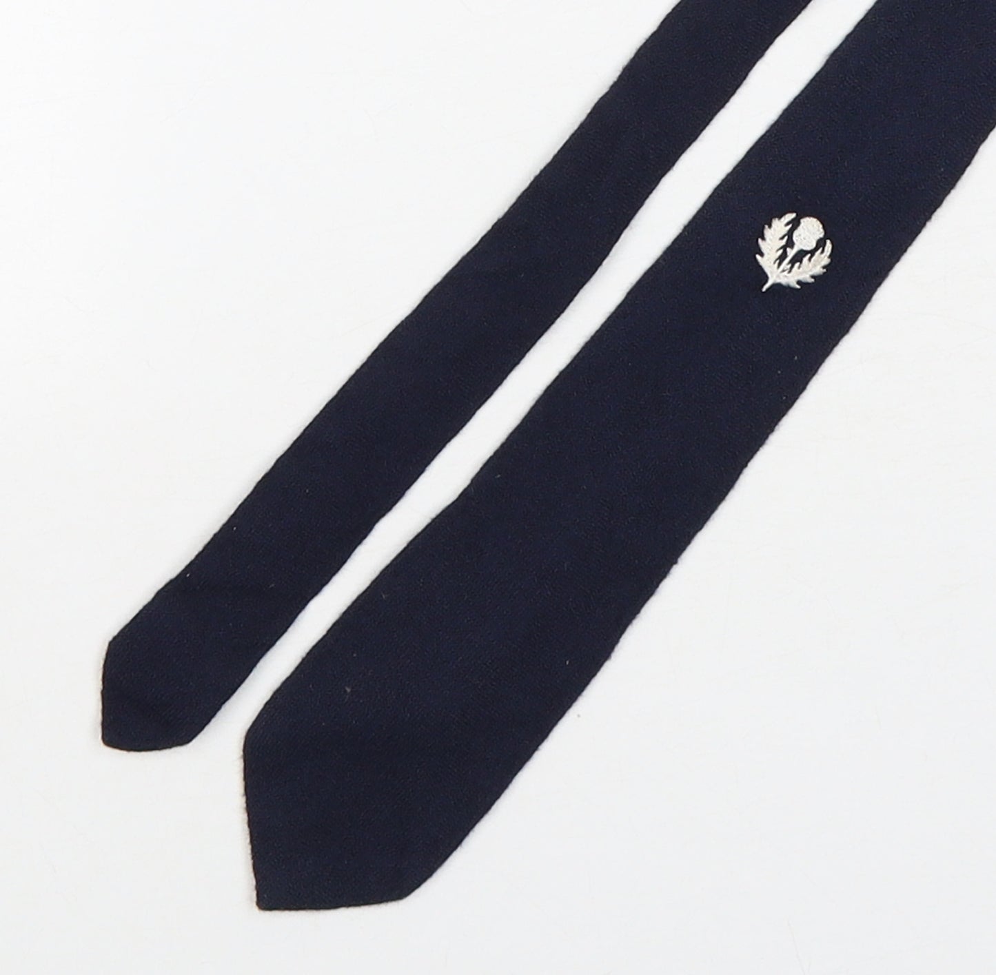 Preworn Mens Blue  Wool Pointed Tie One Size