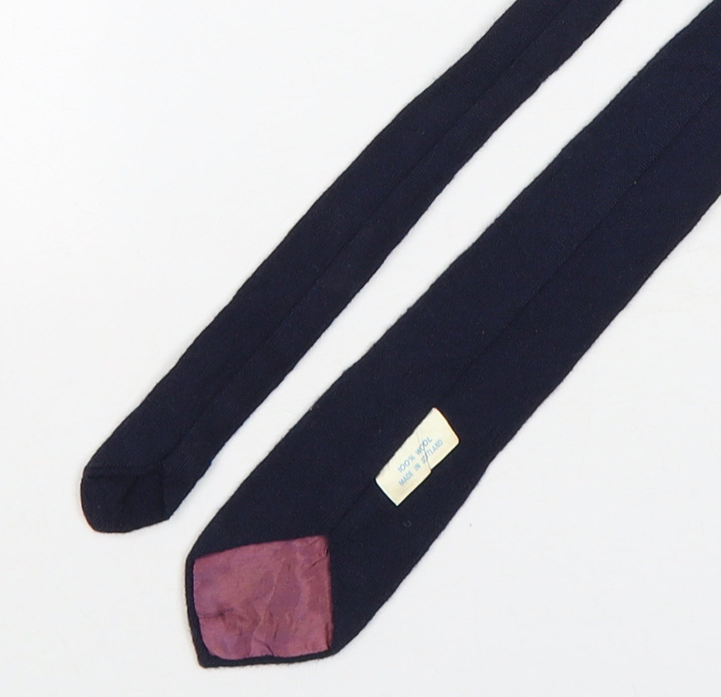 Preworn Mens Blue  Wool Pointed Tie One Size