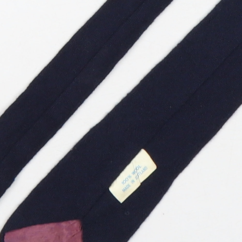 Preworn Mens Blue  Wool Pointed Tie One Size