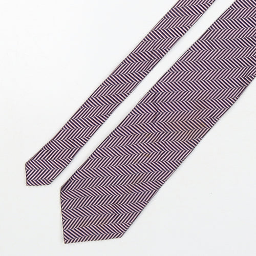 Leonardo Deici x Mens Multicoloured Striped Silk Pointed Tie One Size