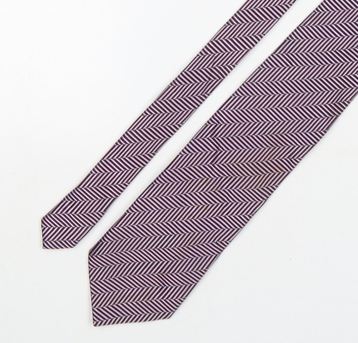 Leonardo Deici x Mens Multicoloured Striped Silk Pointed Tie One Size