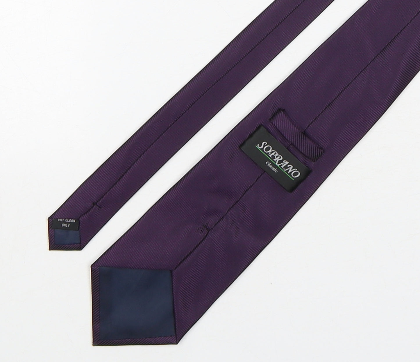 Soprano Mens Purple  Polyester Pointed Tie One Size