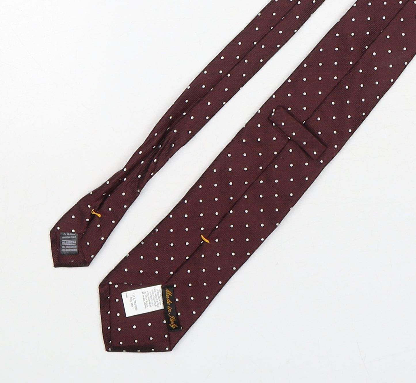 Marks and Spencer Mens Multicoloured Polka Dot Silk Pointed Tie One Size