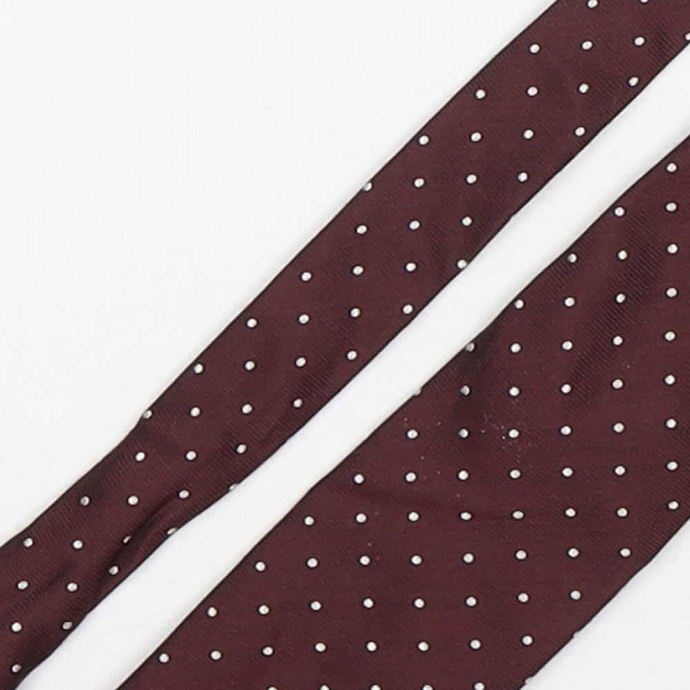 Marks and Spencer Mens Multicoloured Polka Dot Silk Pointed Tie One Size