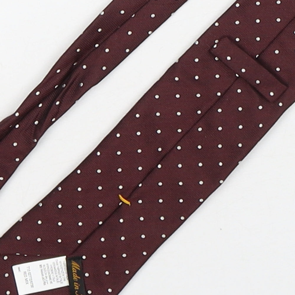 Marks and Spencer Mens Multicoloured Polka Dot Silk Pointed Tie One Size