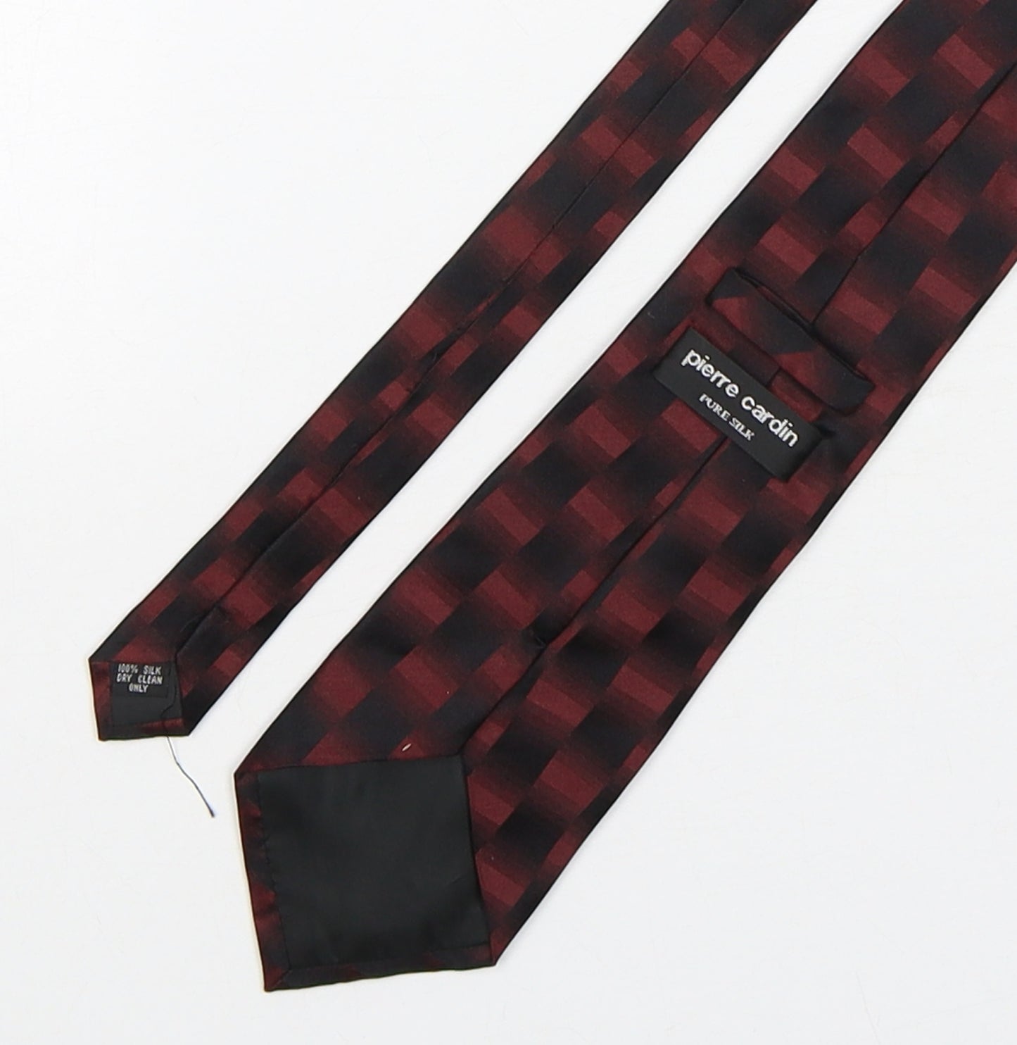 Pierre Cardin  Mens Multicoloured Plaids & Checks Silk Pointed Tie One Size