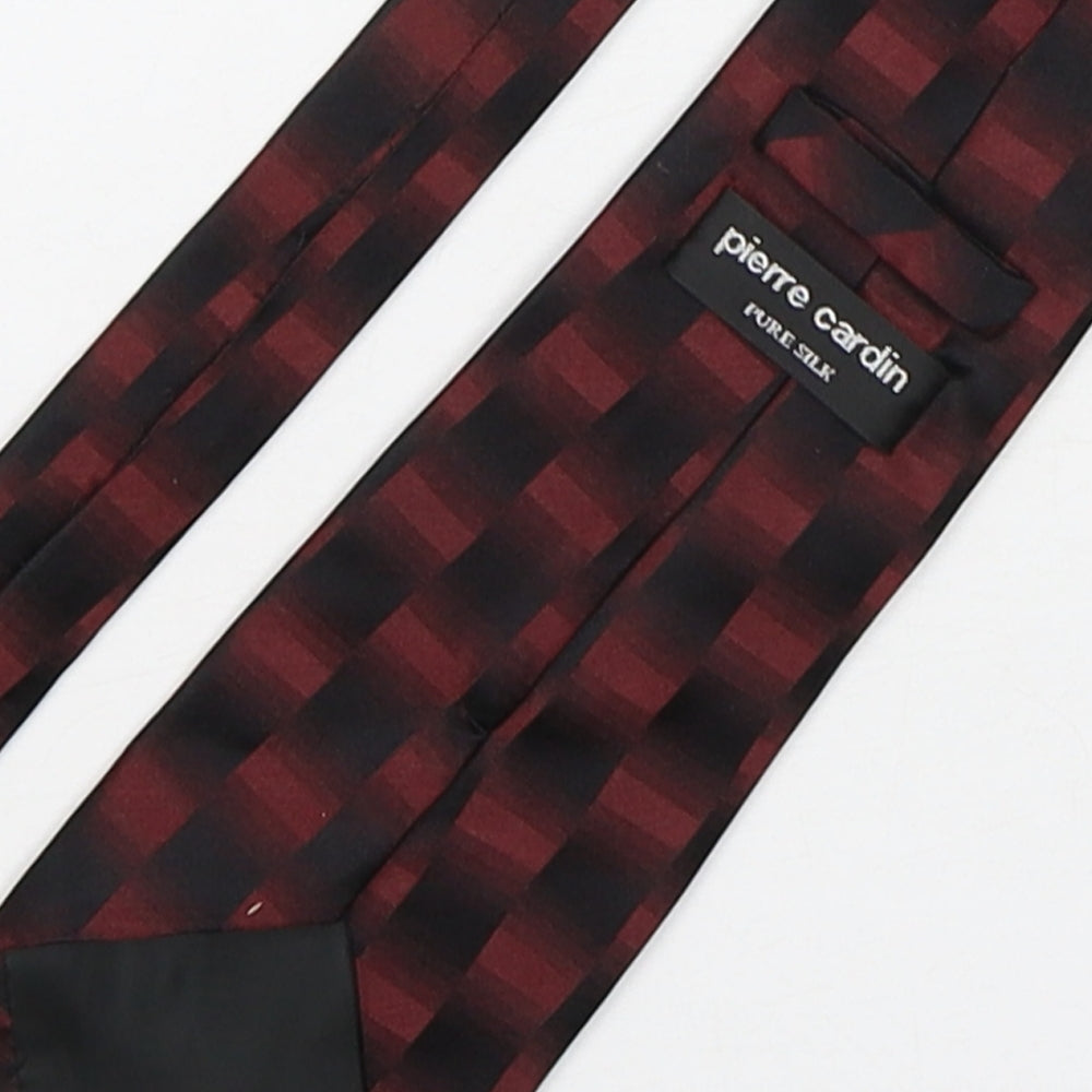 Pierre Cardin  Mens Multicoloured Plaids & Checks Silk Pointed Tie One Size