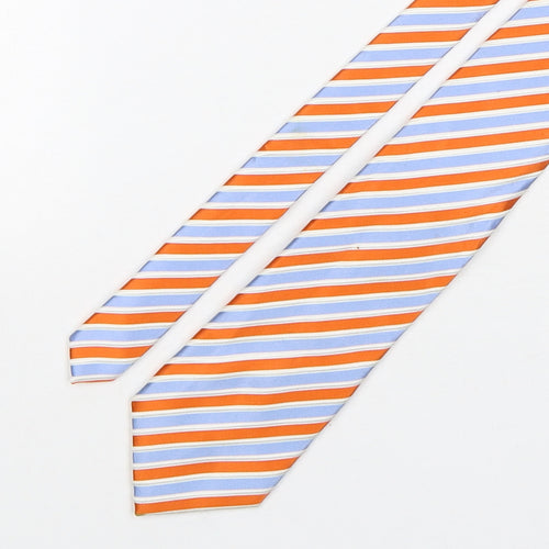 Max Phillipe  Mens Multicoloured Striped Silk Pointed Tie One Size
