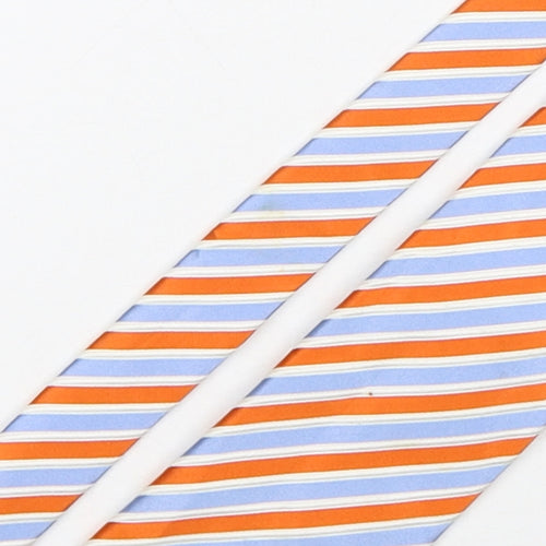 Max Phillipe  Mens Multicoloured Striped Silk Pointed Tie One Size