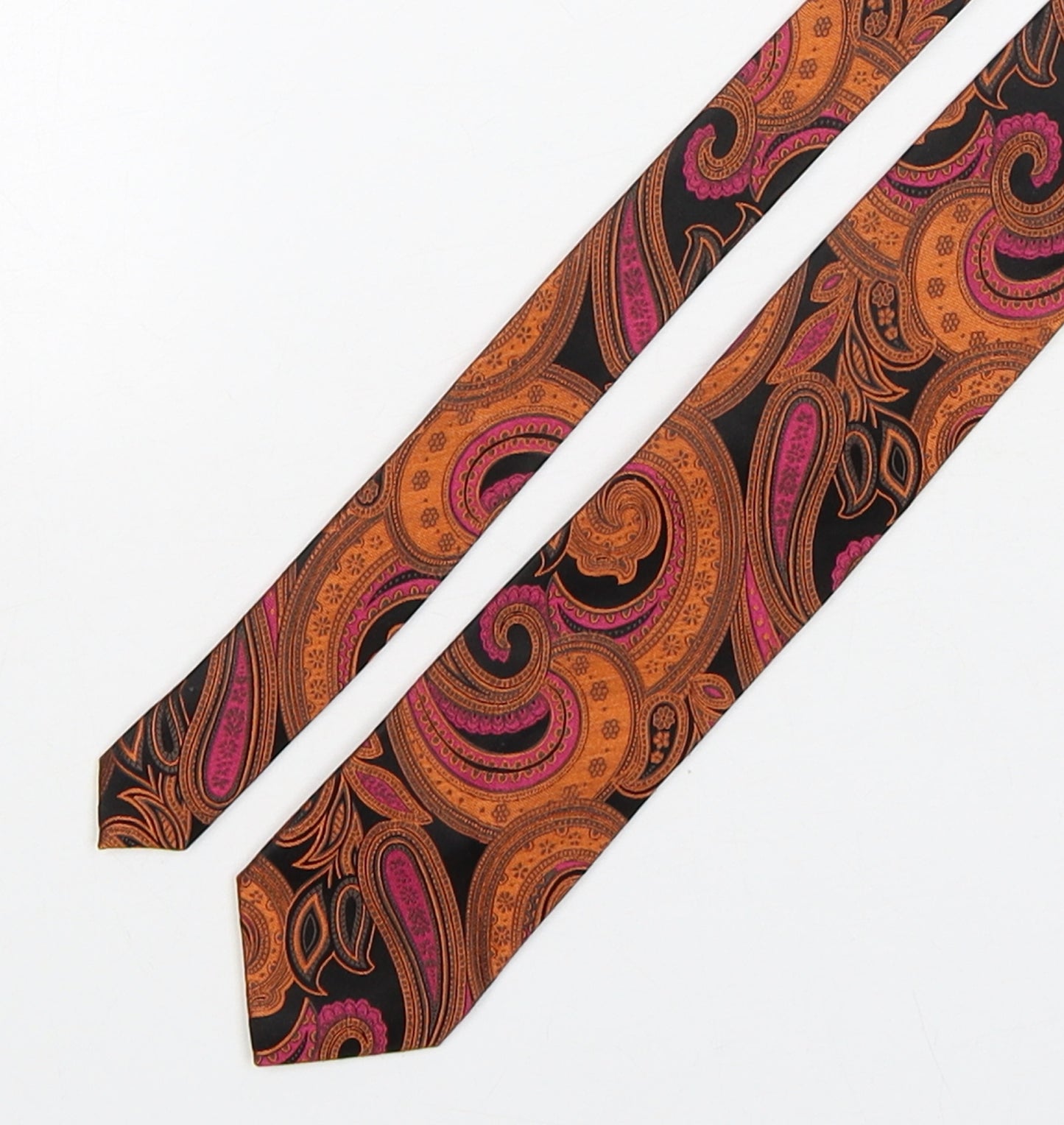 Simon Carter Mens Multicoloured Paisley Silk Pointed Tie One Size