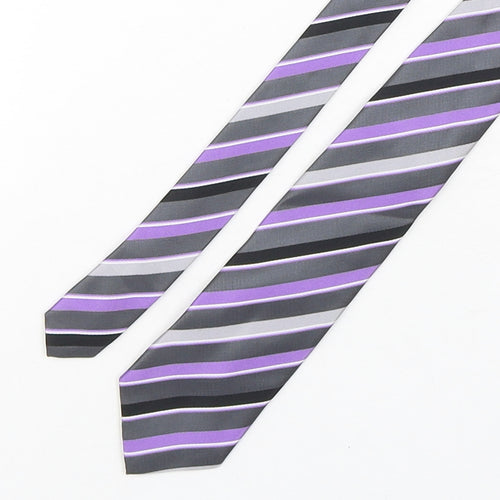 NEXT Mens Multicoloured Striped Polyester Pointed Tie One Size