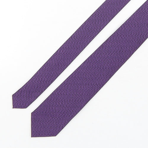 Duffer Mens Purple Geometric Polyester Pointed Tie One Size