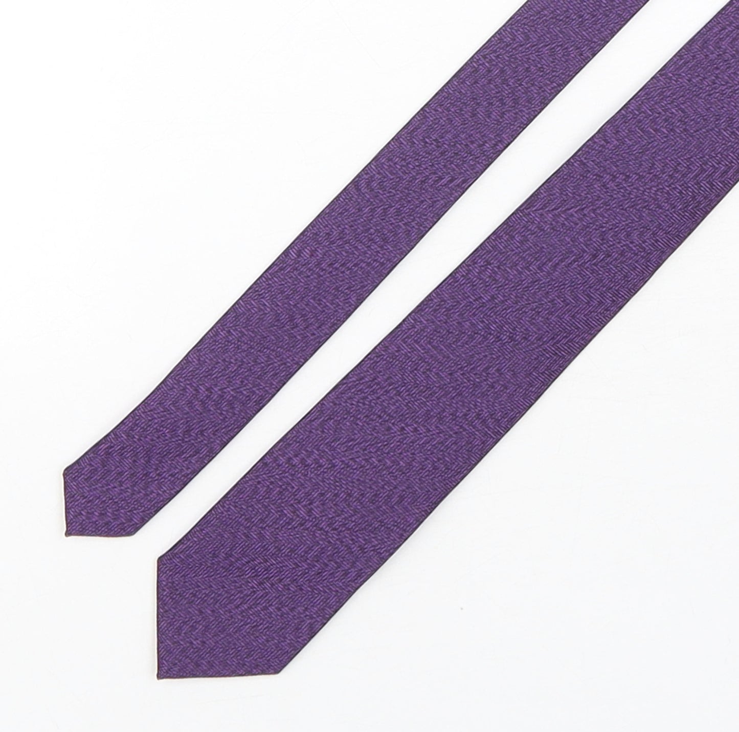 Duffer Mens Purple Geometric Polyester Pointed Tie One Size